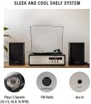 Crosley Sloane Bluetooth Turntable and Speakers, Black