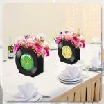 Retro Vinyl Record Flower Boxes for Party Decor