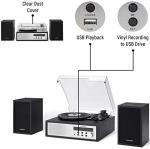 Crosley Sloane Bluetooth Turntable and Speakers, Black