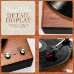 Bluetooth Turntable with Stereo Speakers and HiFi Sound