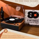 Bluetooth Turntable with Stereo Speakers and HiFi Sound