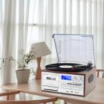 MUSITREND 9-in-1 Vintage Bluetooth Turntable