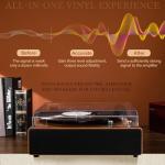 Bluetooth Turntable with Stereo Speakers and HiFi Sound