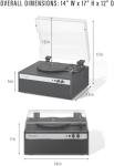 Crosley Bluetooth Vinyl Record Player with LED Lights
