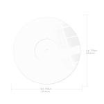 Menesia White Acrylic Turntable Slipmat for Records