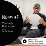 Hudson Hi-Fi White Acrylic Turntable Mat 11.75”
