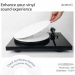 Hudson Hi-Fi White Acrylic Turntable Mat 11.75”