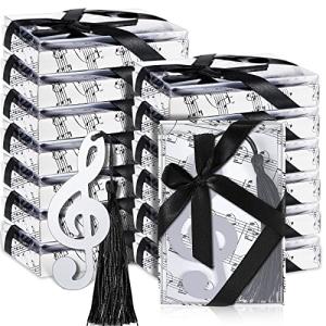 Metal Musical Note Bookmarks with Tassels (48 Sets)