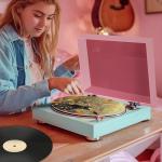 Cute Cat Floral Turntable Slipmat for Vinyl