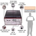 LoopTone 9-in-1 Bluetooth Vintage Turntable and Player