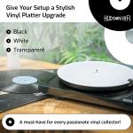 Hudson Hi-Fi White Acrylic Turntable Mat 11.75”