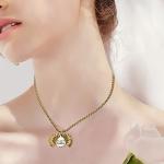 Sunflower Music Box with Engraved Locket Necklace