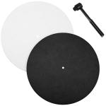 2-Pack White Felt Slipmats for Turntables