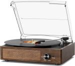 Bluetooth Vintage Vinyl Player with Stereo Speakers