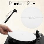 2-Pack White Felt Slipmats for Turntables