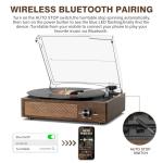 Bluetooth Vintage Vinyl Player with Stereo Speakers