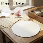 2-Pack White Felt Slipmats for Turntables