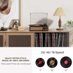 Bluetooth Vintage Vinyl Player with Stereo Speakers