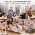 Bluetooth Vintage Vinyl Player with Stereo Speakers