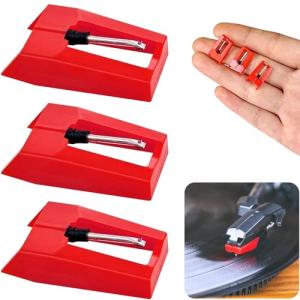 3 Pack Replacement Needles for Most Turntables