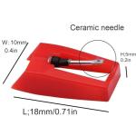 4 Pack Turntable Stylus Replacement for Popular Brands