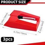 3 Pack Replacement Needles for Most Turntables
