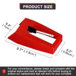 JUKFITA Ruby Stylus for Victrola Crosley Turntables