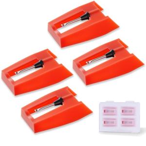 4 Pack Vinyl Record Player Needles with Ruby Tips