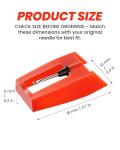 4 Pack Vinyl Record Player Needles with Ruby Tips