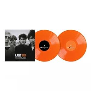 U2 U218 Singles, Limited Edition Neon Orange Color Vinyl 2x LP