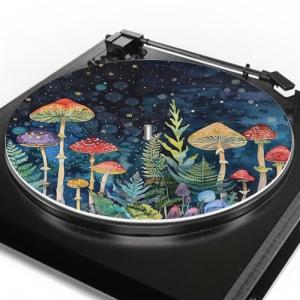 Colorful Mushroom Star Sky Turntable Slip Mat