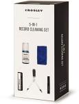 Crosley AC1024A 5-in-1 Record Cleaning Kit with Carbon Fiber Brush, Microfiber Cloth, Stylus Cleaner, Cleaning Solution, and Record Stand