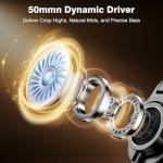 New Bee Wired Over Ear Headphones, Studio Headphones with 50mm Drivers and 6.35mm & 3.5mm Jack DJ Headphones for Studio Monitor & Mixing DJ Guitar AMP Podcast Piano Keyboard