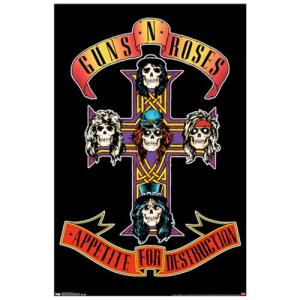 Trends International Guns N' Roses - Cross Wall Poster, 22.375" x 34", Unframed Version