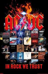 AC/DC - In Rock We Trust Collage Wall Poster, 34L" x 22.4W", Unframed Version