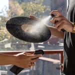 Victrola The Kit – Vinyl Cleaning Kit – Doubles as a Record Stand, Includes Anti-Static Brush, Cleaning Solution, & Cloth, No-Tool Easy Assembly, Black Metal Accents (Espresso)