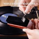 Vinyl Record Cleaner Kit - 6-in-1 Vinyl Records Cleaning Kit Includes Soft Velvet Record Brush, Cleaning Liquid, Stylus Brush, Cleaning Brush, Cleaning Cloth and Storage Bag