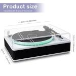 LP&No.1 Record Player with Built-in Stereo Speakers, LED Control, 3-Speed Belt-Drive Vinyl Turntable with USB Playback & Recording, Wireless BT Input & Output, Auto Stop, Pitch Control | White Pearl