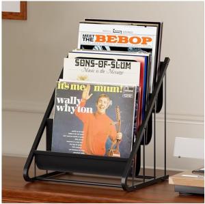 PAPAGIFTREE Vinyl Record Storage,3-Tier Record Holder and Stand Display, Vinyl Holder and Shelf for 21 LPs, Album Storage and Organizer, Display Frame for Album, for Art Storage Organizer