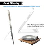 AAiphuwew 6 Pack Vinyl Record Stand Display, Clear Acrylic Tabletop Album Now Playing Holder, Album Record Holder LP Vinyl Record Storage Display Stand