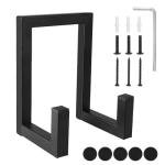 Picowe Vinyl Record Storage Holder, Black LP Display Rack Organizer, Metal Record Stand (1 Pack)