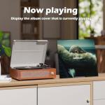 AAiphuwew 6 Pack Vinyl Record Stand Display, Clear Acrylic Tabletop Album Now Playing Holder, Album Record Holder LP Vinyl Record Storage Display Stand