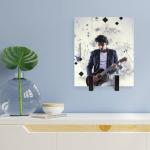 Picowe Vinyl Record Storage Holder, Black LP Display Rack Organizer, Metal Record Stand (1 Pack)