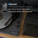 Crosley C62C Turntable HiFi System Record Player with Speakers, Adjustable Tonearm, Moving Magnet Cartridge, Bluetooth Receiver, 40W Per Channel, and Anti-Skate, Black