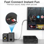 HOSONGIN RCA Audio Cable 3.3FT - Dual Shielded Noise Free Durable Braided Male to Male Long Audio Cord for Home Theater/Amplifier/Speaker/Audio Receiver/Vinyl Record Player/SoundBar - 3.3 feet