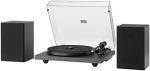 Crosley C62C Turntable HiFi System Record Player with Speakers, Adjustable Tonearm, Moving Magnet Cartridge, Bluetooth Receiver, 40W Per Channel, and Anti-Skate, Black