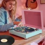 Colorful Mushroom Star Sky Turntable Slip Mat