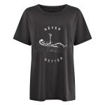 Summer Y2k Tops for Womens, Casual Vintage Short Sleeve T-Shirt, Girls Oversize Loose Round Neck Elastic Tee