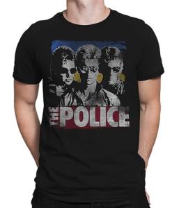 Liquid Blue Men's The Police Greatest Hits Short Sleeve T-Shirt Shirt, Black, X-Large
