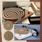 Briwooody Cork Turntable Mats for Vinyl Records